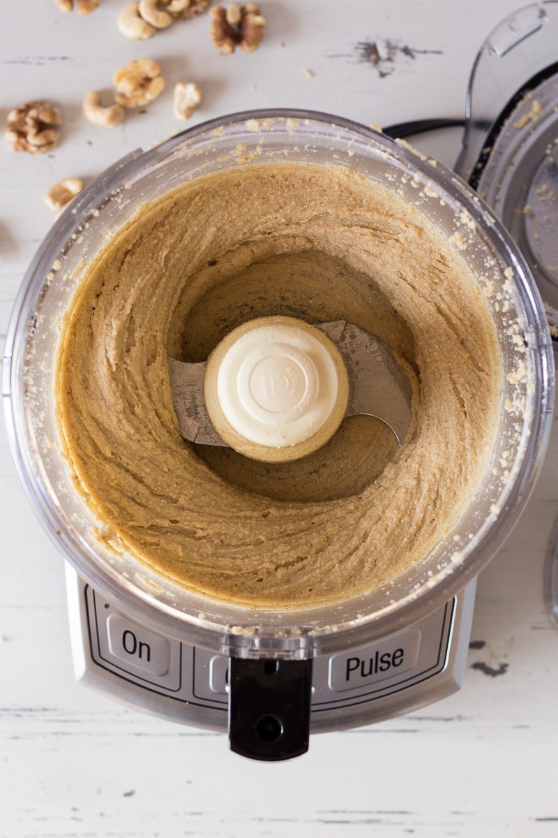 Raw Walnut Cashew Butter process photo by Flora & Vino 