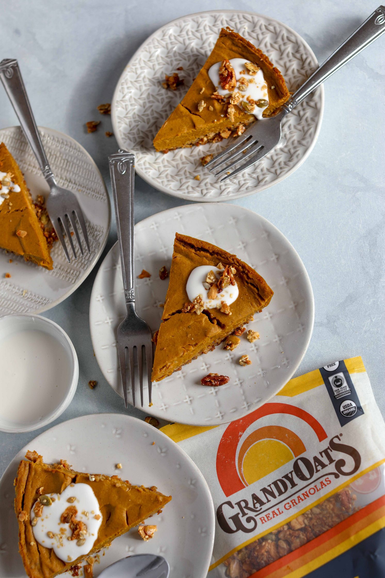 Pumpkin Pie with Coconola Crust by Flora & Vino