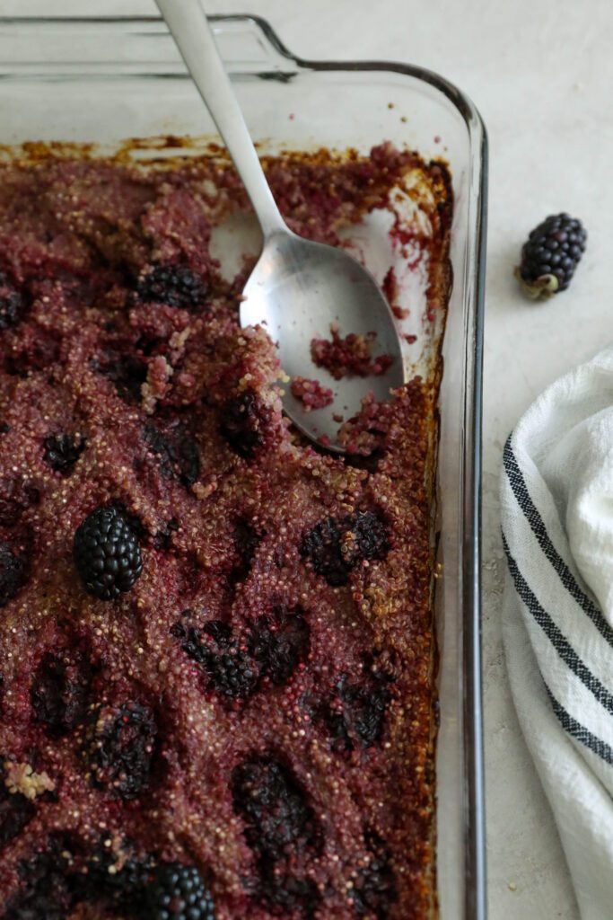 Blackberry Baked Quinoa by Flora & Vino