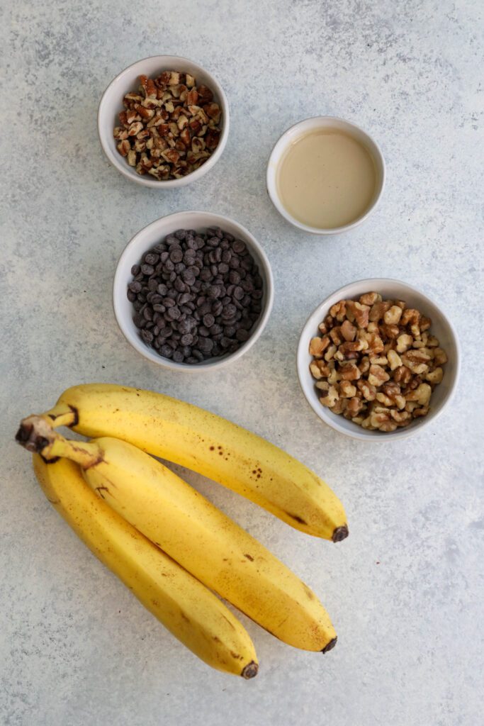 Chocolate Tahini Banana Pops ingredients by Flora & Vino