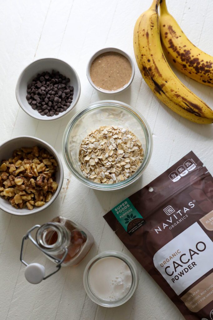 Chocolate Baked Oatmeal ingredients by Flora & Vino 