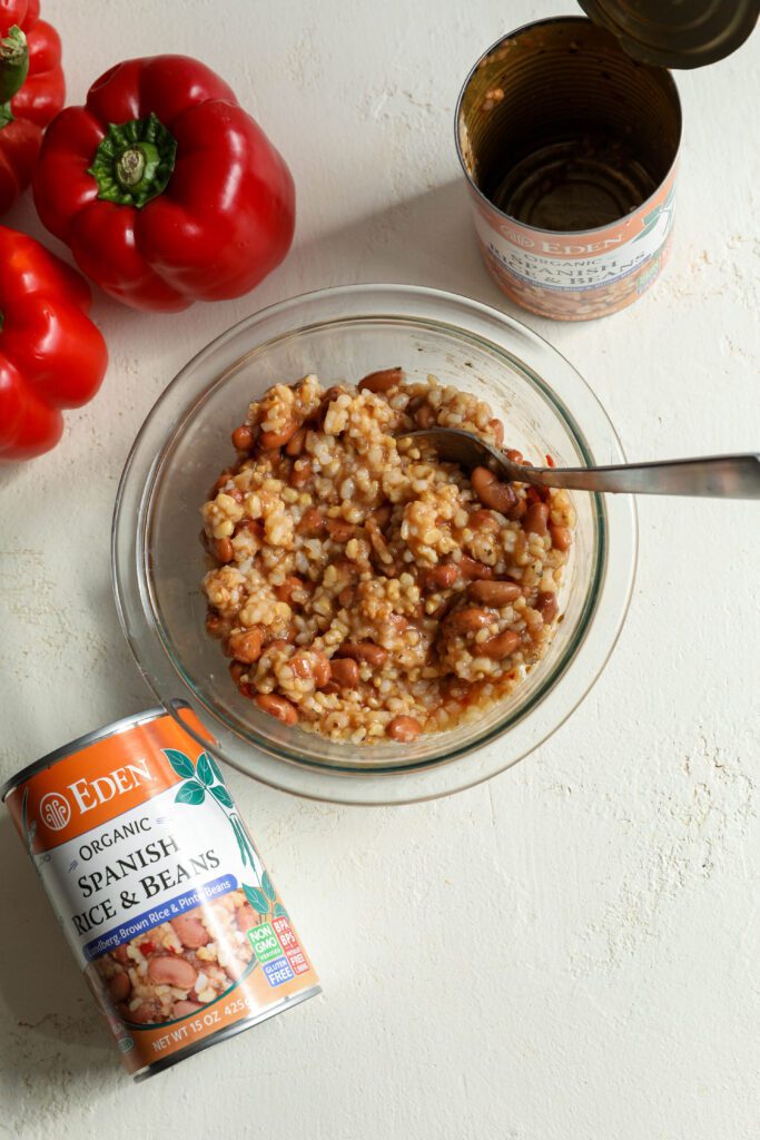 Spanish Rice & Beans Stuffed Peppers process photo by Flora & Vino