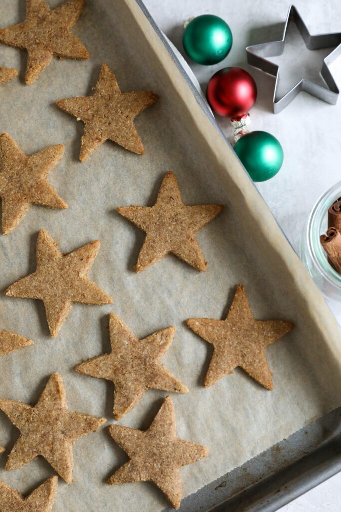 Cinnamon SunButter Star Cookies (Zimtsterne) by Flora & Vino
