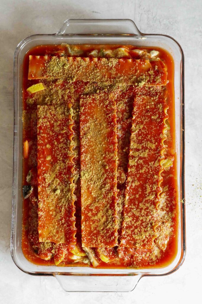 Vegan Vegetable Lasagna with Tofu Ricotta process photo by Flora & Vino