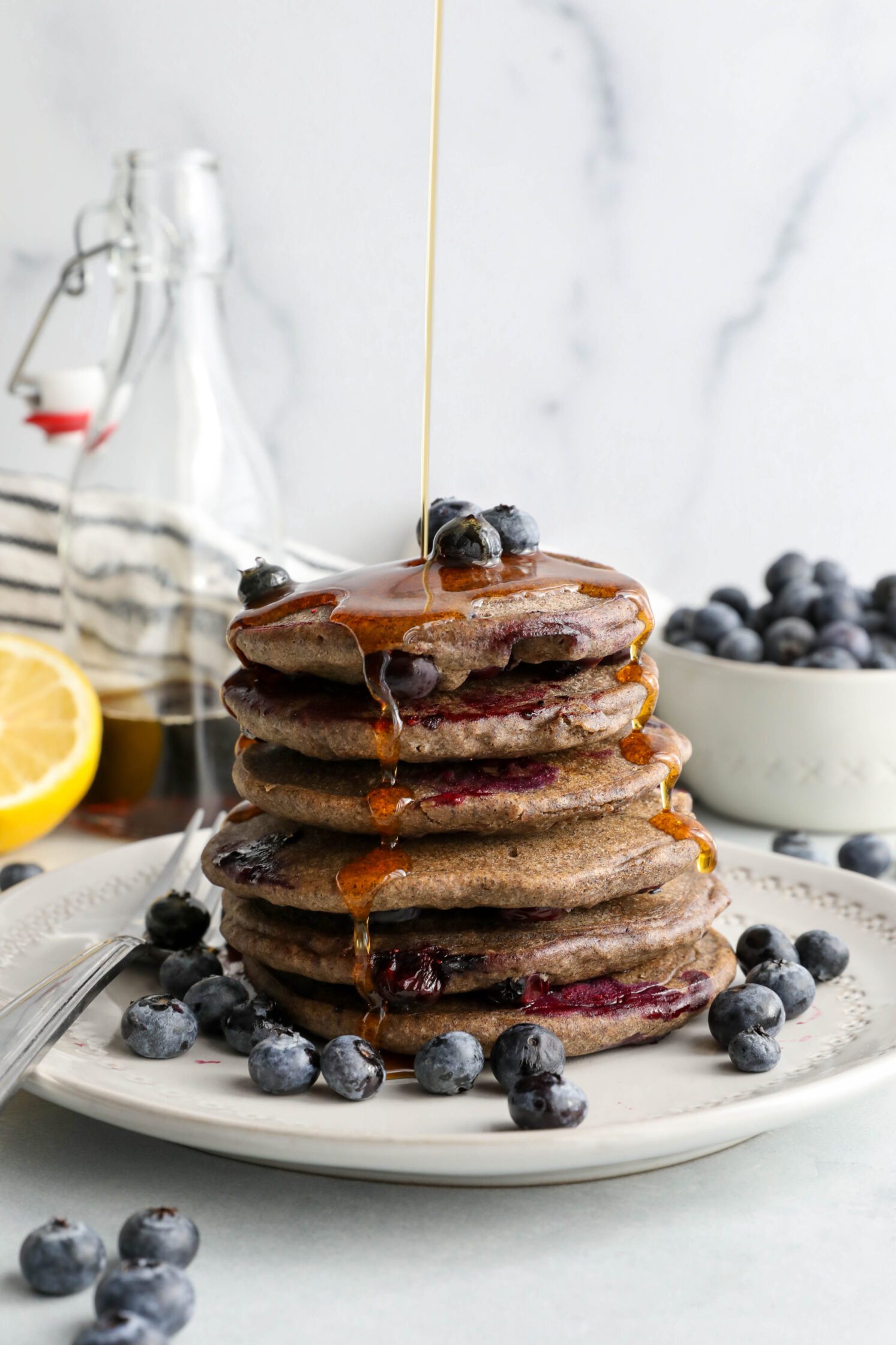Blueberry Buckwheat Pancakes Flora & Vino