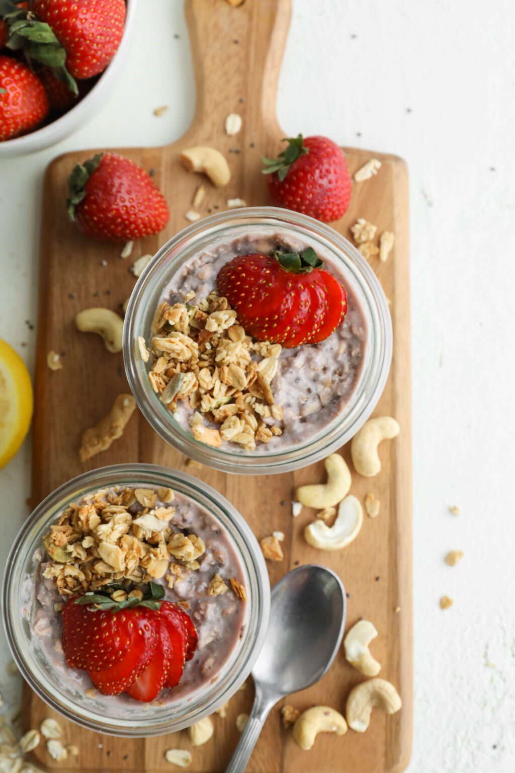 Strawberry Cheesecake Overnight Oats Recipe Flora & Vino