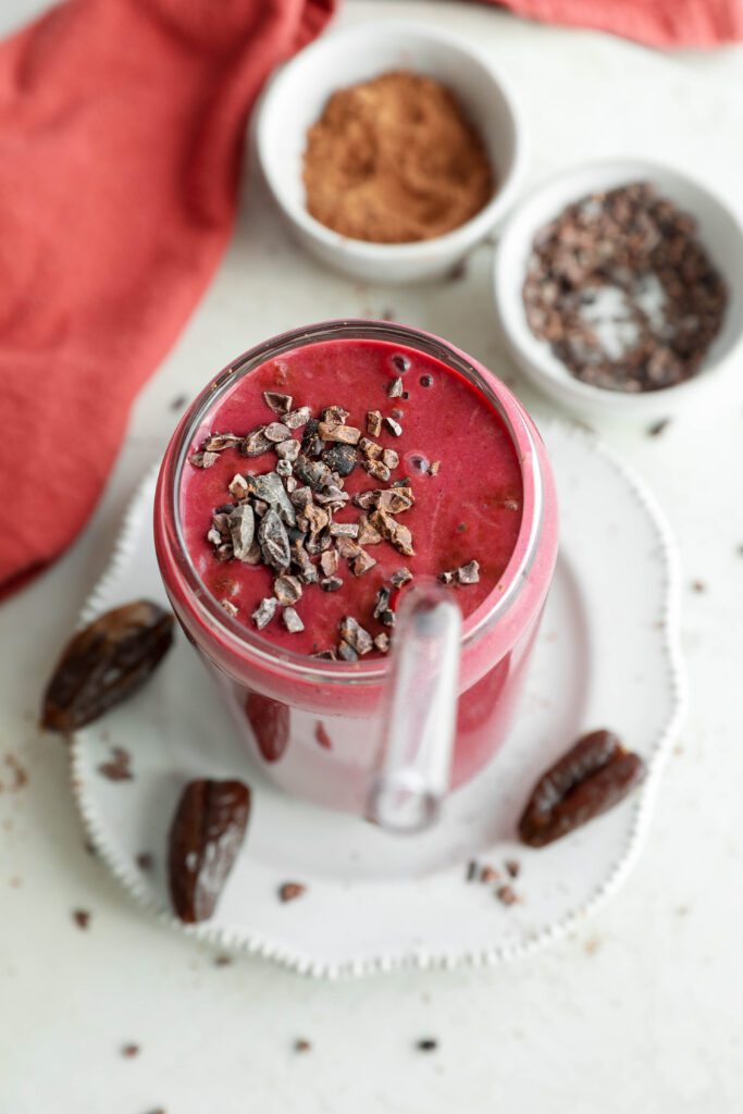 Red Velvet Protein Shake by Flora & Vino