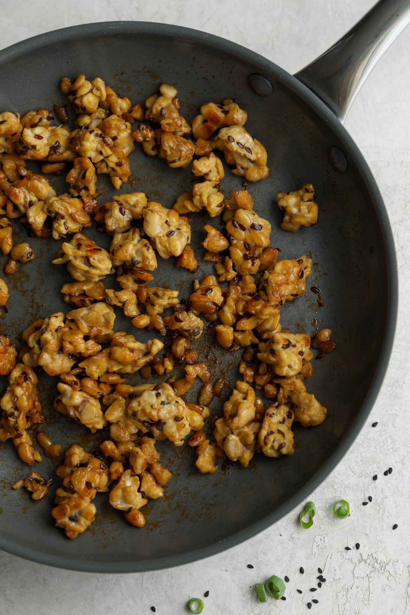 Vegan Egg Roll Bowl Recipe with crispy sesame tempeh Flora & Vino