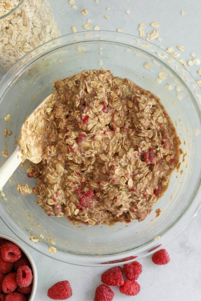 Raspberry Baked Oatmeal Cups process photo by Flora & Vino