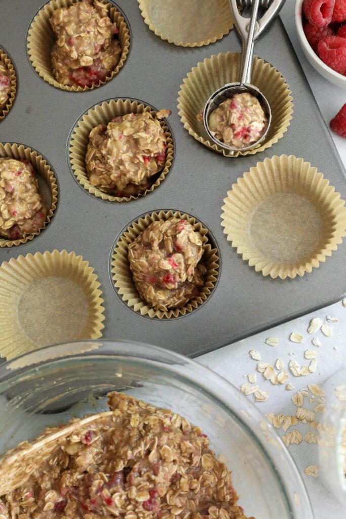 Raspberry Baked Oatmeal Cups process photo by Flora & Vino