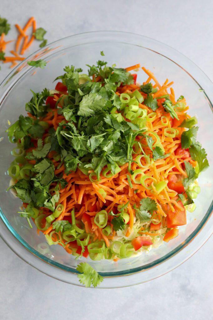 Raw Brussels Sprouts Salad with SunButter Dressing process photo by Flora & Vino