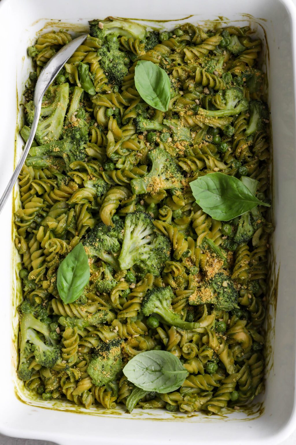 Green Pesto Pasta Casserole Recipe - Flora & Vino