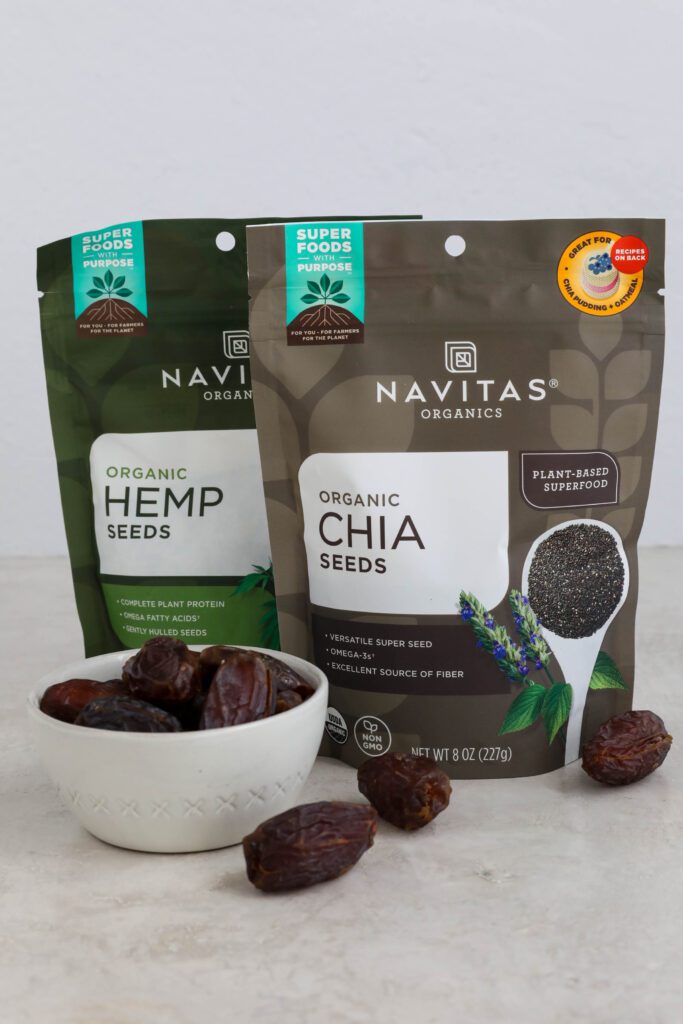 Navitas Organics Hemp Seeds and Chia Seeds