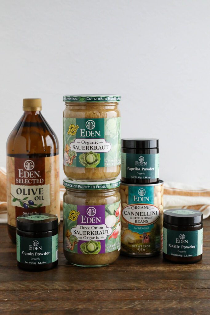 Eden Foods products for vegan bratwurst