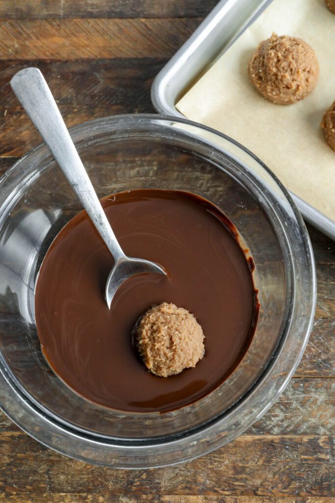 apple butter truffles dipped in dark chocolate